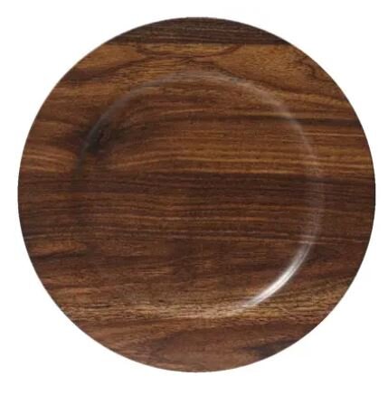 Bord D33cm hout motief