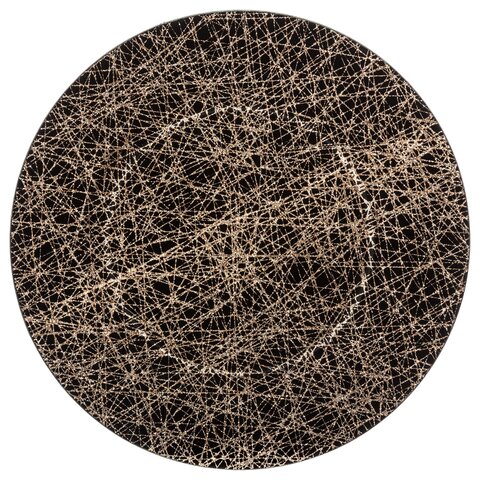 Bord D33cm zwart goud