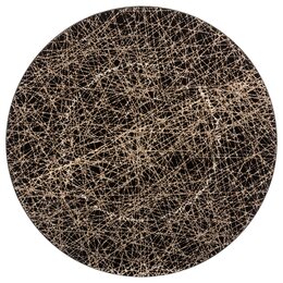 Bord D33cm zwart goud