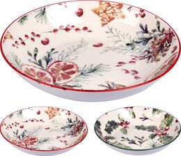 Bord diep 20cm porselein kerst