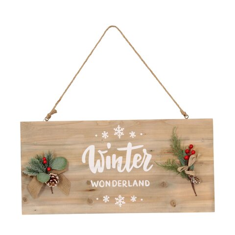 Bord "Winter Wonderland" 58x28cm hout