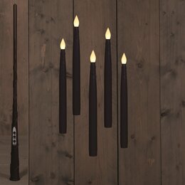 Bougie flottante H28cm noir 5pcs