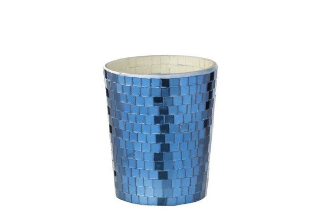 Bougie parfumée miroir 12x15cm verre bleu