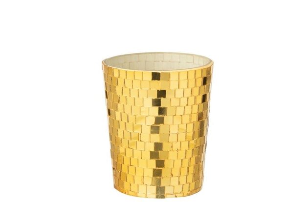 Bougie parfumée miroir 12x15cm verre jaune