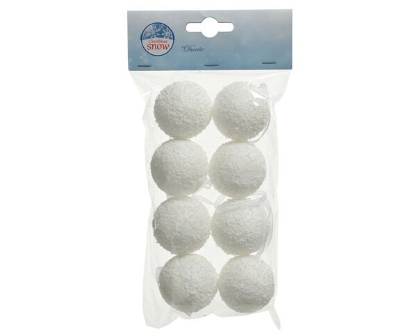 Boule de neige D4cm mousse 8pièces
