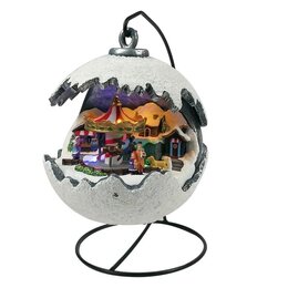 Boule de Noël carrousel lum/mus 30x22x29