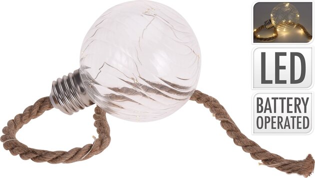 boule noel sur corde jute - di