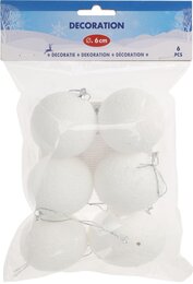 Boules de neige D6cm 6pièces