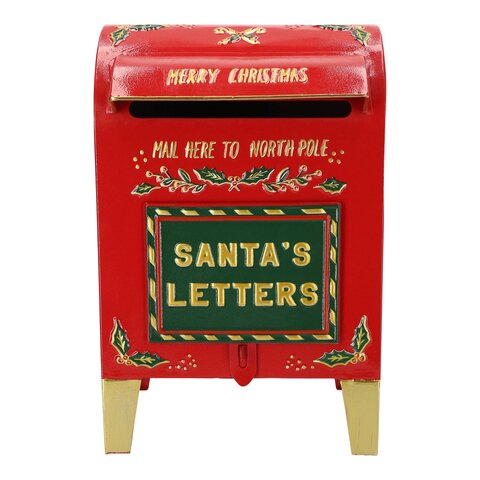 Brievenbus 22x18x37cm metaal Merry Christmas