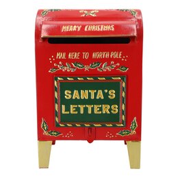 Brievenbus 22x18x37cm metaal Merry Christmas