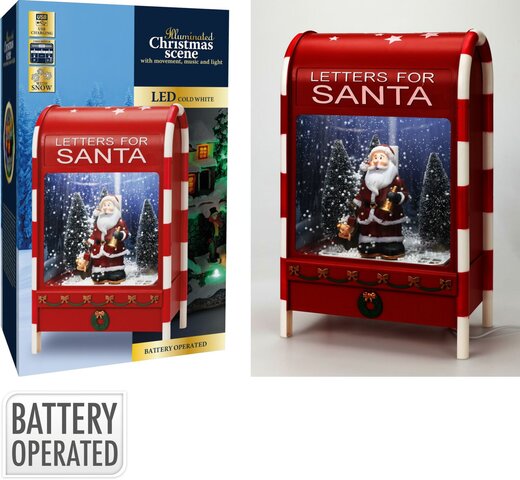 Brievenbus Led sneeuw met muziek