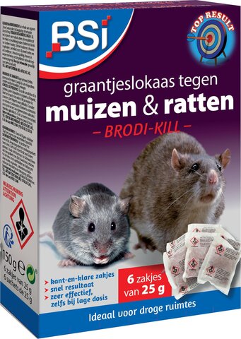 BSI BrodiKill muizen/ratten 150gr