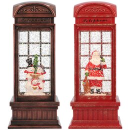 Cabine telephonique effet neige LED 11x11x25