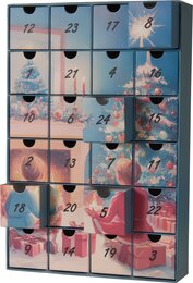 Calendrier de l'Avent 26x38cm bleu