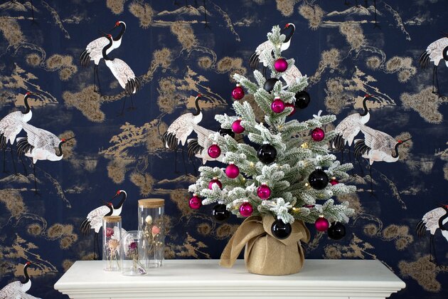 Cambridge Full PE flocked tree 75cm 35 Batt - afbeelding 2