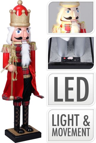 casse noisette avec mouvement et led 115cm