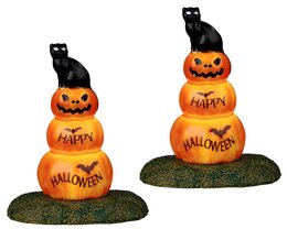 cat and pumpkin, set of 2