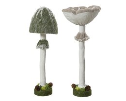 Champignon 12x30cm sur pieds 2ass