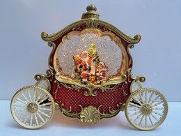 Chariot Noel LED neige 26x22x12