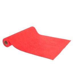 Chemin de table 28cmx3m rayures velours rouge/or