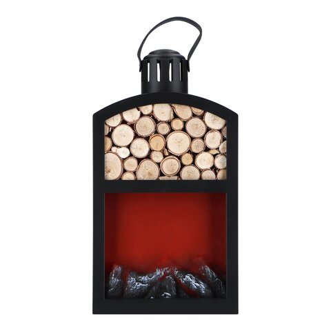 Cheminée 18,5x10x34,5cm Led - noir