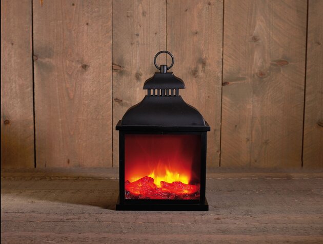 Cheminée 25x15x42.5cm Led noir