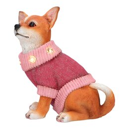 Chien avec sweater 23x25cm