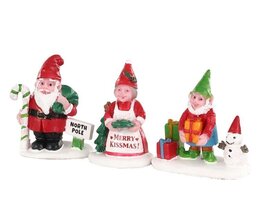 Christmas Garden Gnomes, Set Of 3