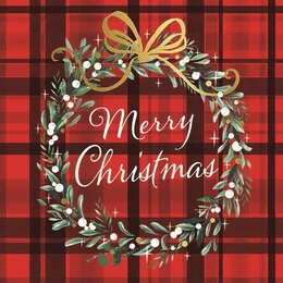 Christmas Plaid red 33x33cm