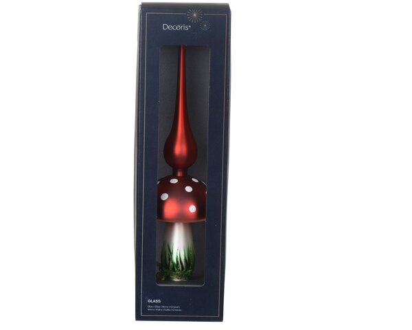 Cimier verre 31cm rouge