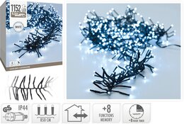 Clusterverlicting 1152Led binnen buiten wit koud