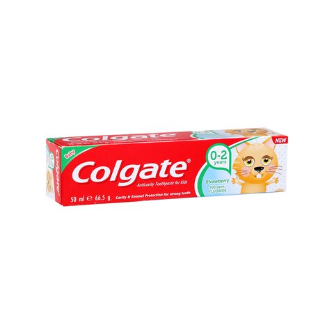 colgate kids tandpasta 50ml 0-2y strawberry