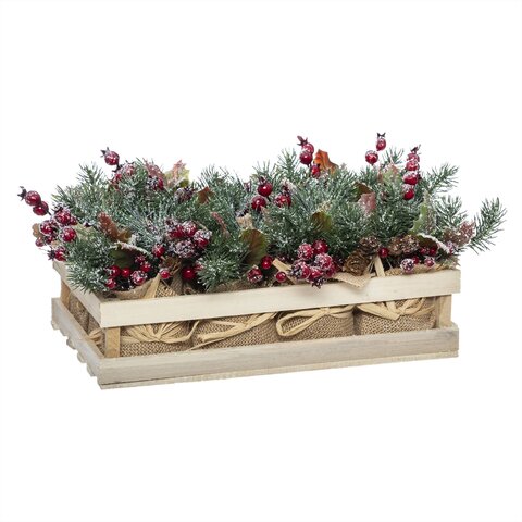Compositie takken jute rood