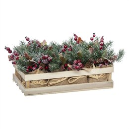 Compositie takken jute rood