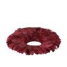 Couronne D53cm plumes bordeaux