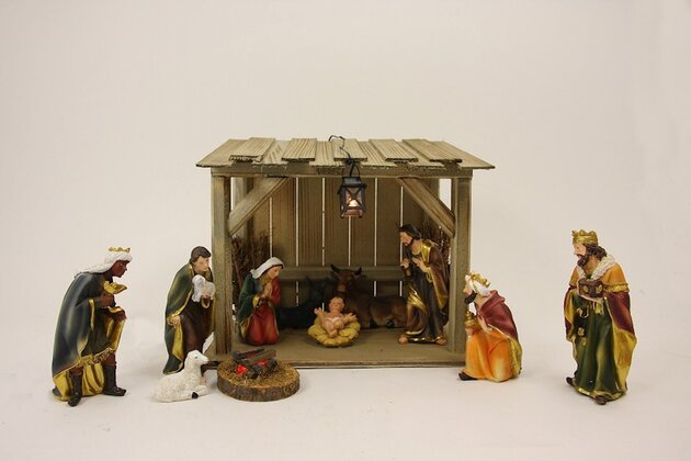 creche hammersee + figurines + eclairage