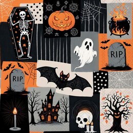 Creepy Halloween 25x25cm FSC Mix