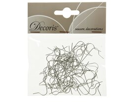 Crochets pour boules de Noël - 3,5cm - argent
