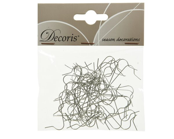 Crochets pour boules de Noël - 3,5cm - argent