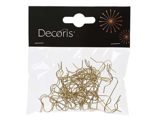 Crochets pour boules de Noël - 3,5cm - or