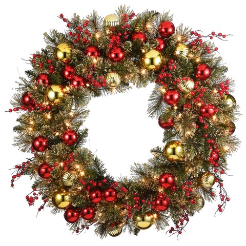 Dakota Wreath d61cm 50L batt - afbeelding 1