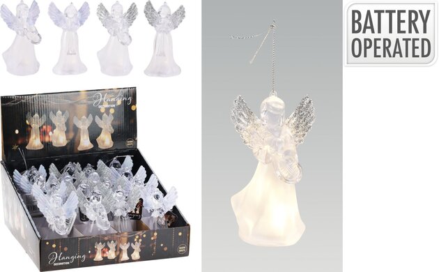 deco a suspendre forme ange pp led