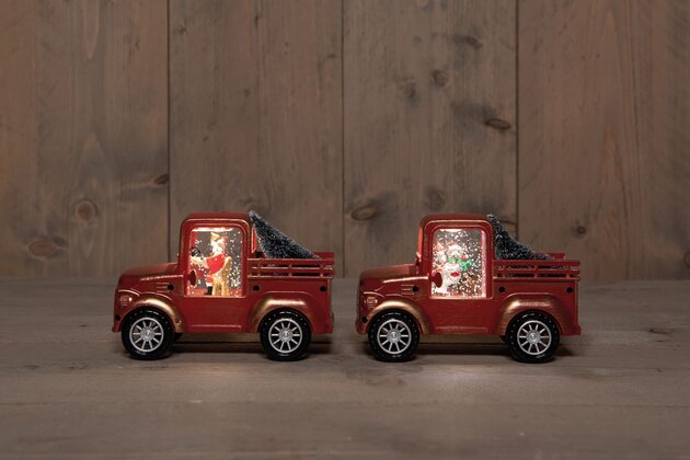 Deco auto 13x16cm warm wit 2ass