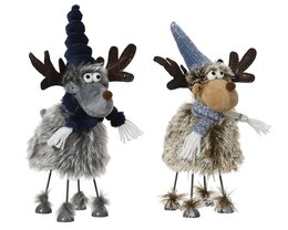 Deco cerf 14x26cm 2ass