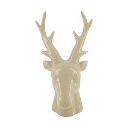 Deco cerf 16x28cm beige