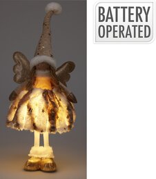 Deco engelmeisje H50cm Led goud