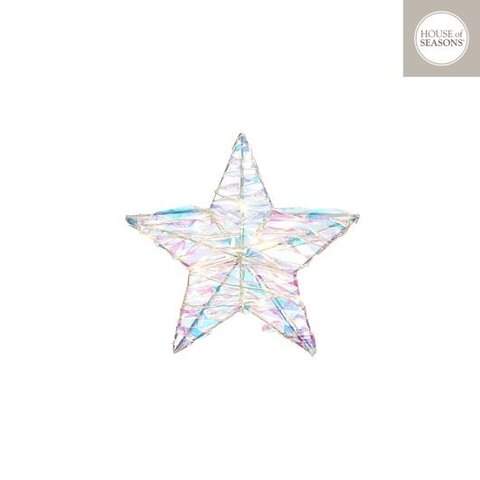 Deco étoile 10Led 20x20cm irisé