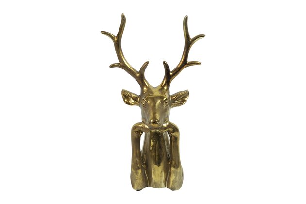 Deco hert zen H41cm goud