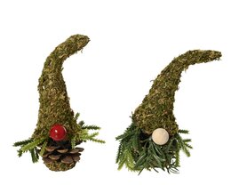 Deco kabouter-boom D6xH16cm 2ass