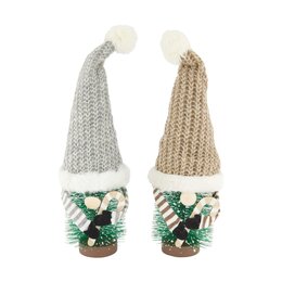 Deco kabouter-kerstboom 10x28cm 2ass